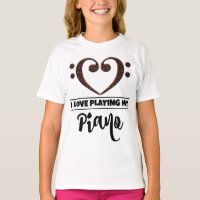 Bass Clef Heart Love Playing Piano