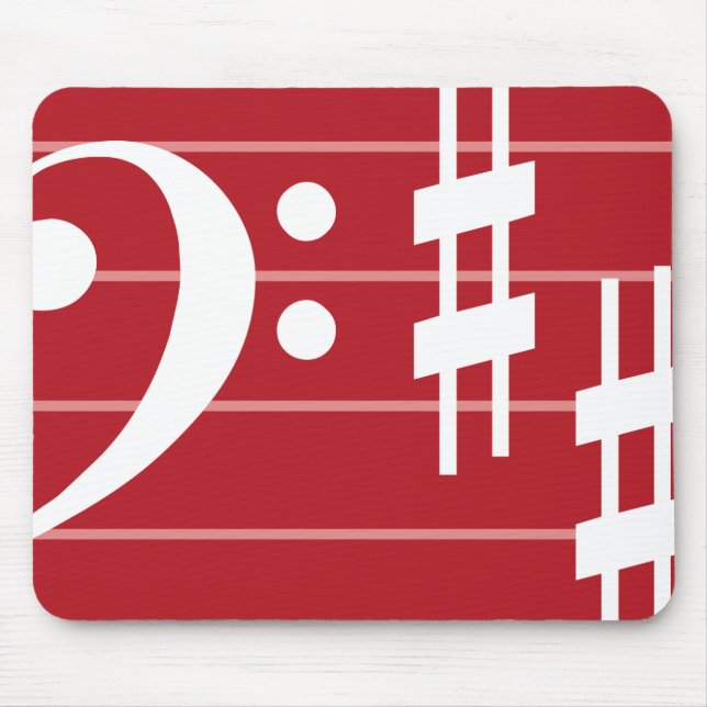 Bass Clef Mouse Pad (Front)