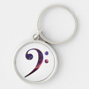 Bass clef nebula 1 key ring