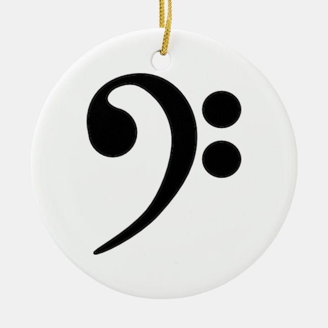 Bass Clef Ornament (Front)