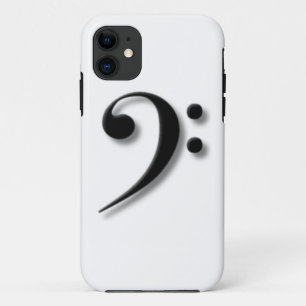 Bass Clef Phone Case Design by Leslie Harlow