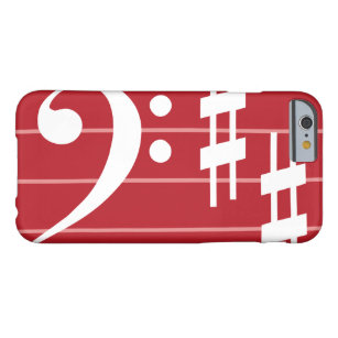Bass Clef Phone Cover Case in Red