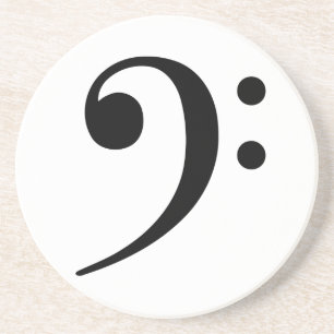Bass Clef Sandstone Coaster