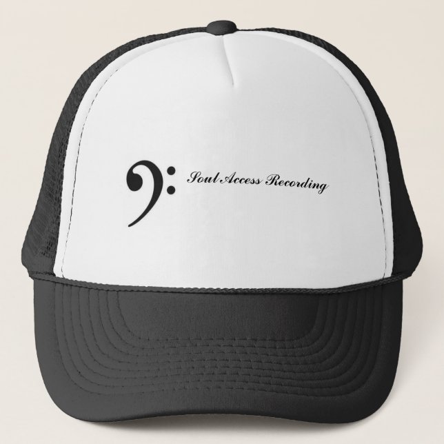 bass clef, Soul Access Recording Trucker Hat (Front)
