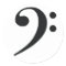 Bass Clef Sticker