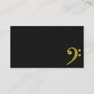 Bass Clef Symbol. Ochre Musician Business Card