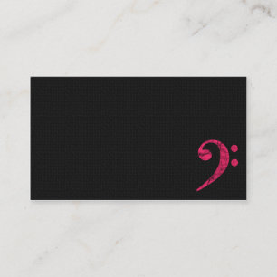 Bass Clef Symbol Vermillion Musician Business Card