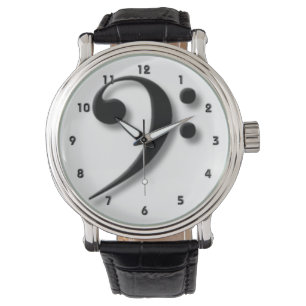 Bass Clef Watch by Leslie Harlow