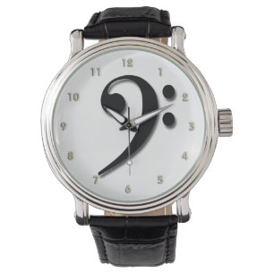 Bass Clef Watch by Leslie Harlow