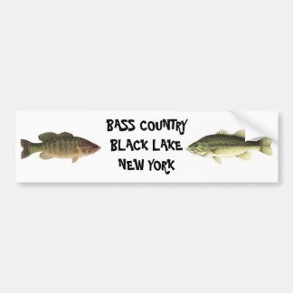 BASS COUNTRY BLACK LAKE NEW YORK BUMPER STICKER