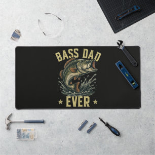 Bass Dad Ever Fishing Father's Day Fisherman Desk Mat