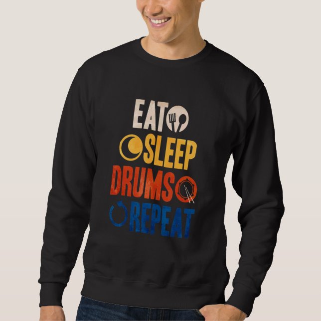 Bass Drum Set Cool Drummer Kit 26 Sweatshirt (Front)