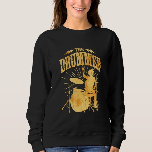 Bass Drum Set Cool Drummer Kit 27 Sweatshirt (Front)