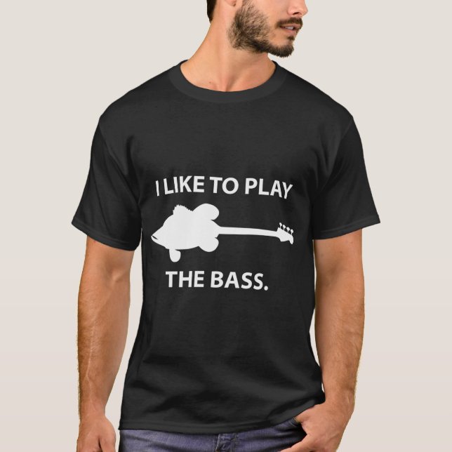 Bass Fish Guitar T-Shirt (Front)