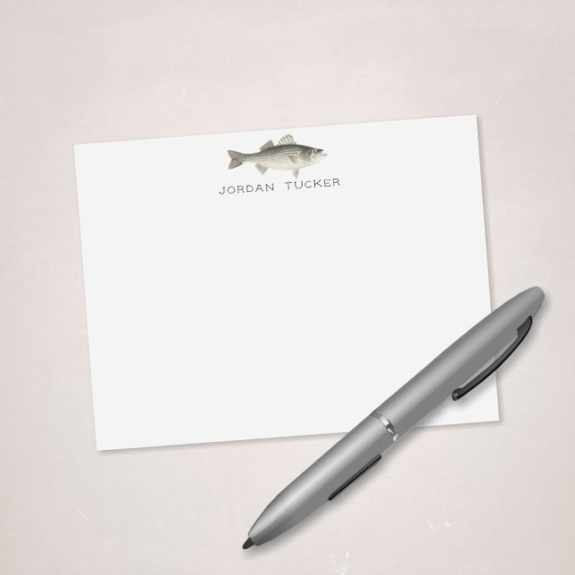 Bass Fish Outdoorsman Fisherman Custom Name Card (Creator Uploaded)