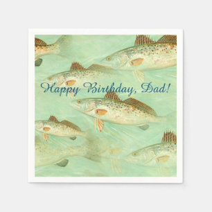 Bass Fish Pattern  Napkin