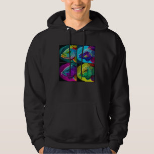 Bass Fish Pop Illustration Colorful Animal Women   Hoodie
