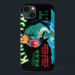 Bass Fish Wearing a Crown on a Black Background iPhone 13 Case<br><div class="desc">This vintage crate label of a bass fish wearing a crown on a black background will please any vintage art lover. It is an advertisement for KingFish Peas. The colours are very vivid and sharp. Choose this artprint on your product today.</div>