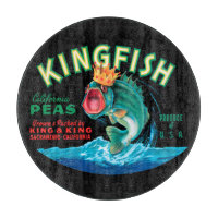 Bass Fish Wearing a Crown on a Black Background