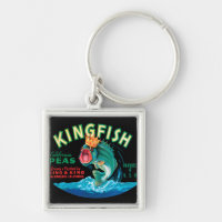 Bass Fish Wearing a Crown on a Black Background
