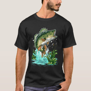 Bass Fisher Large Mouth Bass Fishing T-Shirt