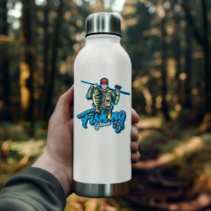 Bass Fisherman Fish Rod Sticker Die-Cut Sticker