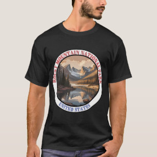Bass Fishing Camouflage Flag Big Mouth On Back T-Shirt