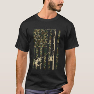Bass Fishing Camouflage US American Flag Fish Fish T-Shirt