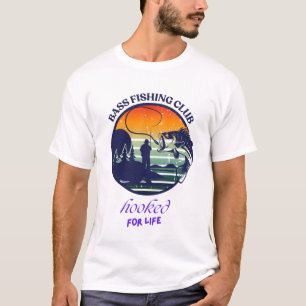 Bass Fishing Club Retro Sunset T-Shirt