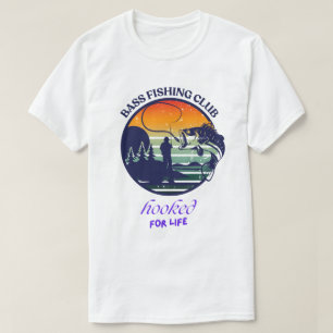 Bass Fishing Club Retro Sunset T-Shirt