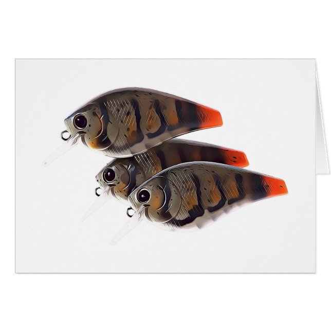 Bass Fishing Crankbait Card (Front Horizontal)