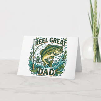 Bass Fishing Dad Father's Day Greeting Card