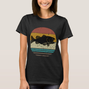 Bass Fishing Fish Vintage Retro Bass Fishing lover T-Shirt