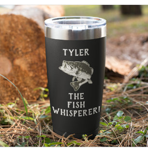 Bass Fishing Fish Whisperer Name Funny Angler Insulated Tumbler