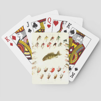 Bass Fishing Flies 1882 Playing Cards