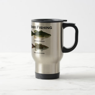 Bass Fishing Logo (largemouth - smallmouth) Travel Mug