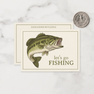 Bass Fishing Personalised Card