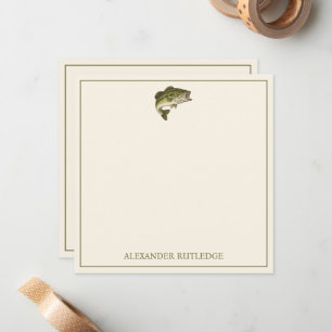 Bass Fishing Personalised Card