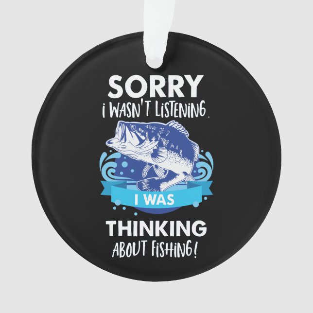 Bass Fishing Quotes for Anglers Fisherman Sports Ornament (Front)