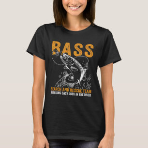 Bass Fishing Search And Rescue Team Fisherman Angl T-Shirt