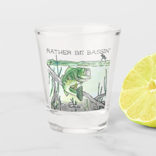Bass Fishing Shot Glass