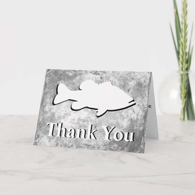 Bass Fishing "Thank You" - Thank You Card (Front)