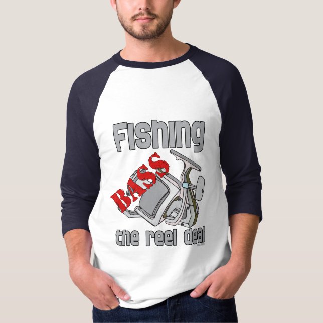 Bass Fishing The Reel Deal T-Shirt (Front)