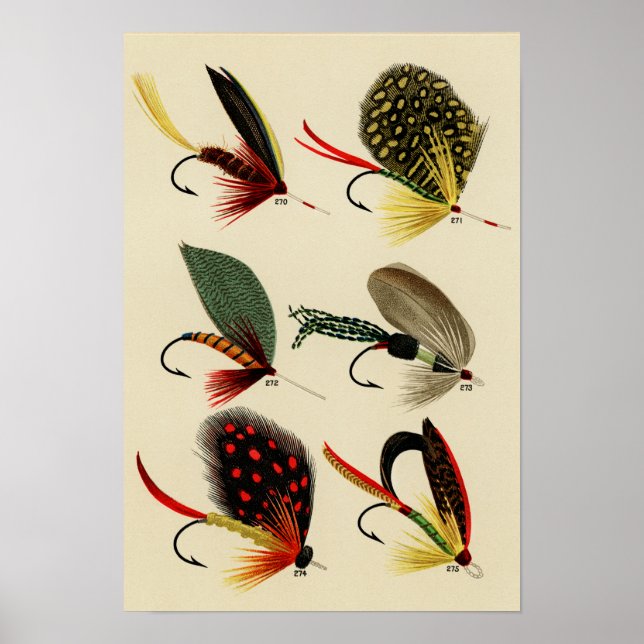 Bass Flies 270 to 275 Vintage Poster (Front)