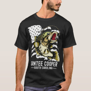 Bass Game Fishing Sports Fisherman Santee Cooper S T-Shirt