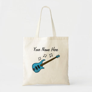 Bass Guitar Custom Tote Bag Bassist Musician Gift
