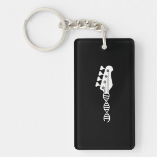 Bass Guitar Dna Musician Bass Player Guitarist Key Ring