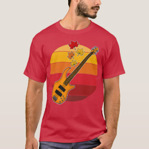 Bass Guitar Fall Bassist Autumn Thanksgiving Music T-Shirt