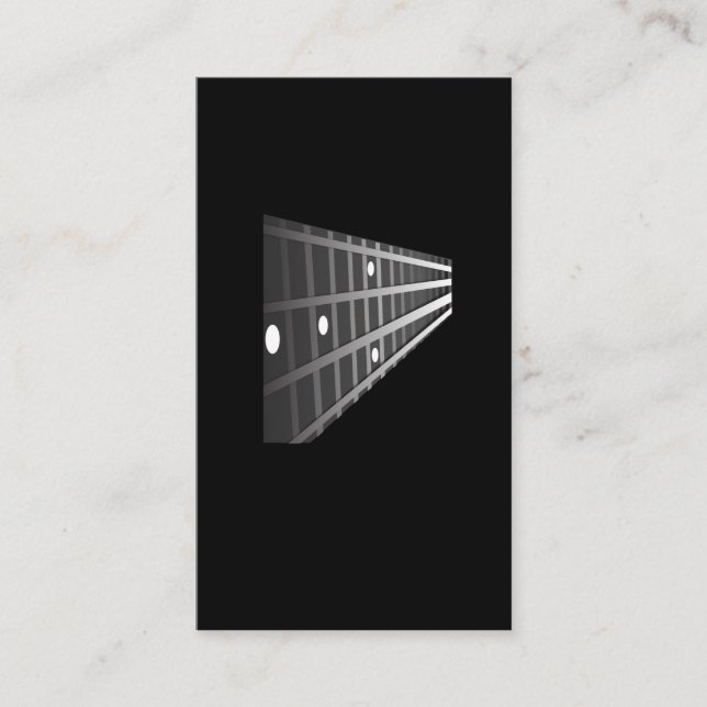 Bass Guitar Fret Musician Player Metal Rock Music Business Card (Front)