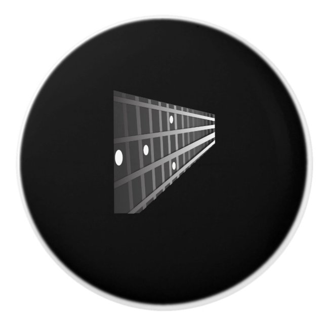 Bass Guitar Fret Musician Player Metal Rock Music Ceramic Knob (Front)